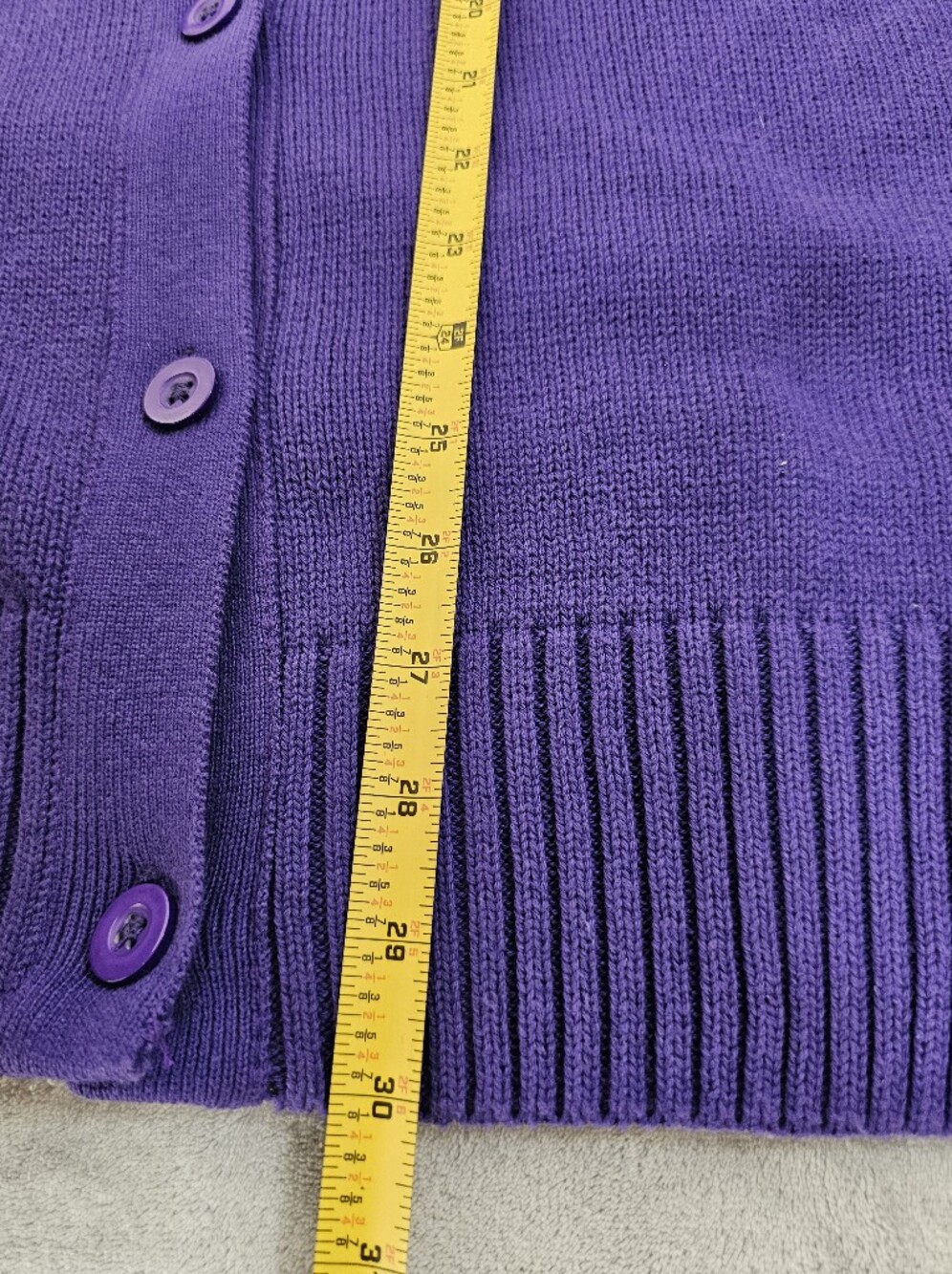 NWT Women's FISLL LA Lakers Chenille Letterman Cardigan Sweater Purple Sz M - Picture 13 of 13